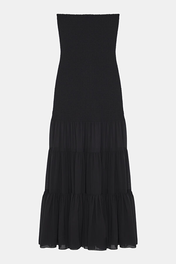 Siyah Maxi Elbise 4