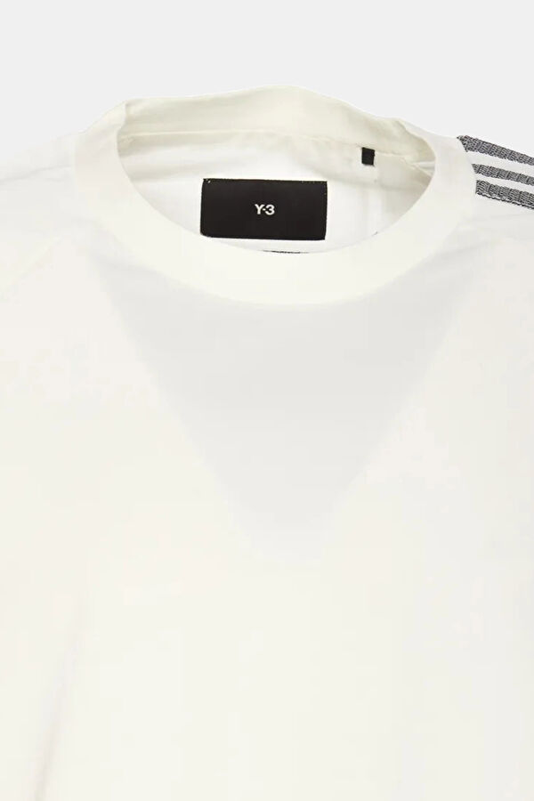 Relax Kalıp Krem Bisiklet Yaka Baskılı T-Shirt 4