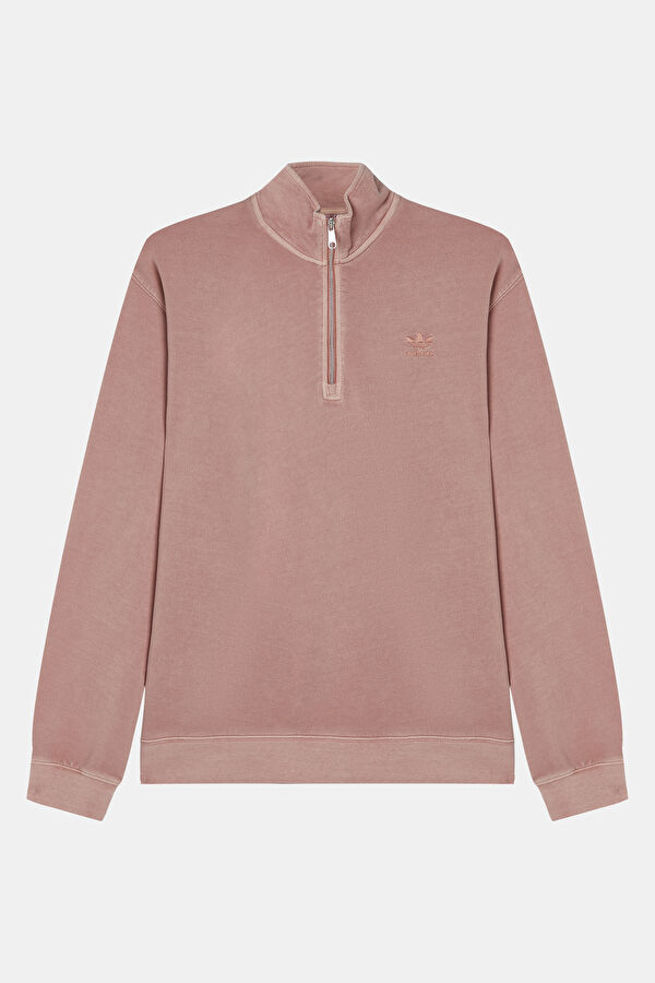 Açık Pembe Dik Yaka Sweatshirt