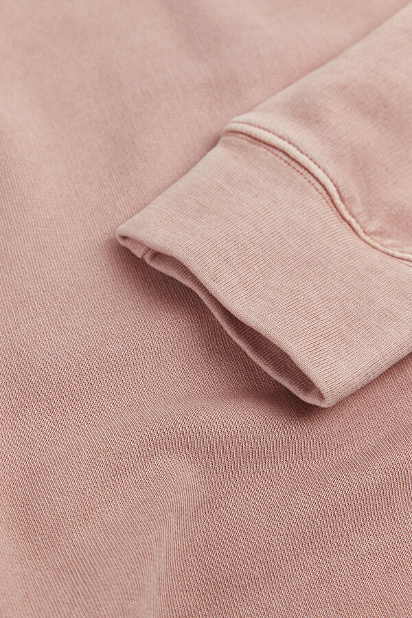 Açık Pembe Dik Yaka Sweatshirt 4