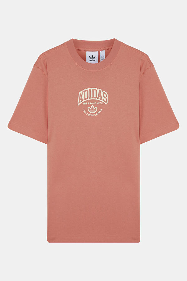 Vrct Short Bisiklet Yaka Baskılı Pembe T-Shirt
