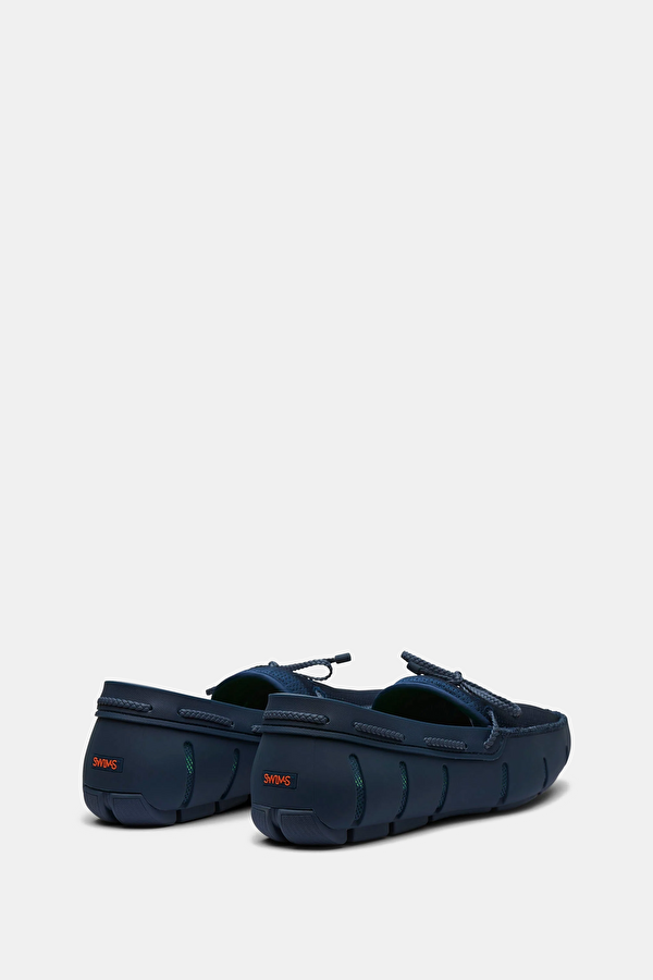 Braided Lace Loafer Navy Blue Shoes 2