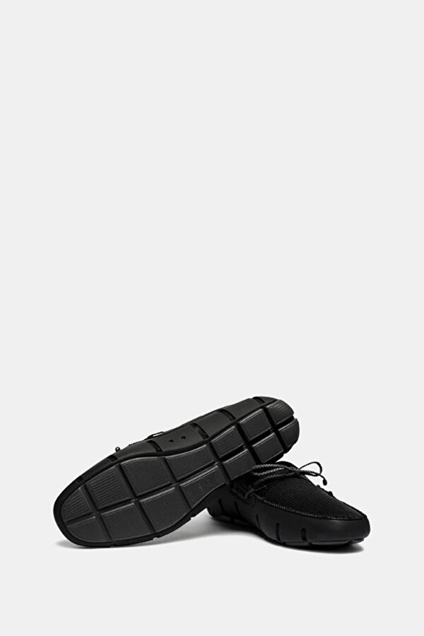 Braided Lace Loafer Black Shoes 4
