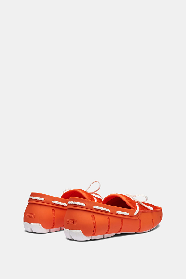 Braided Lace Loafer Orange Shoes 3