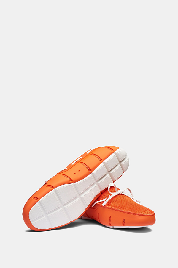 Braided Lace Loafer Orange Shoes 4