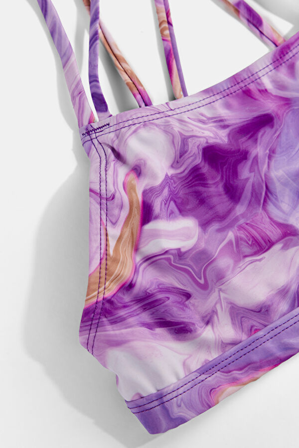 Purple Design Filled Square Bikini 4