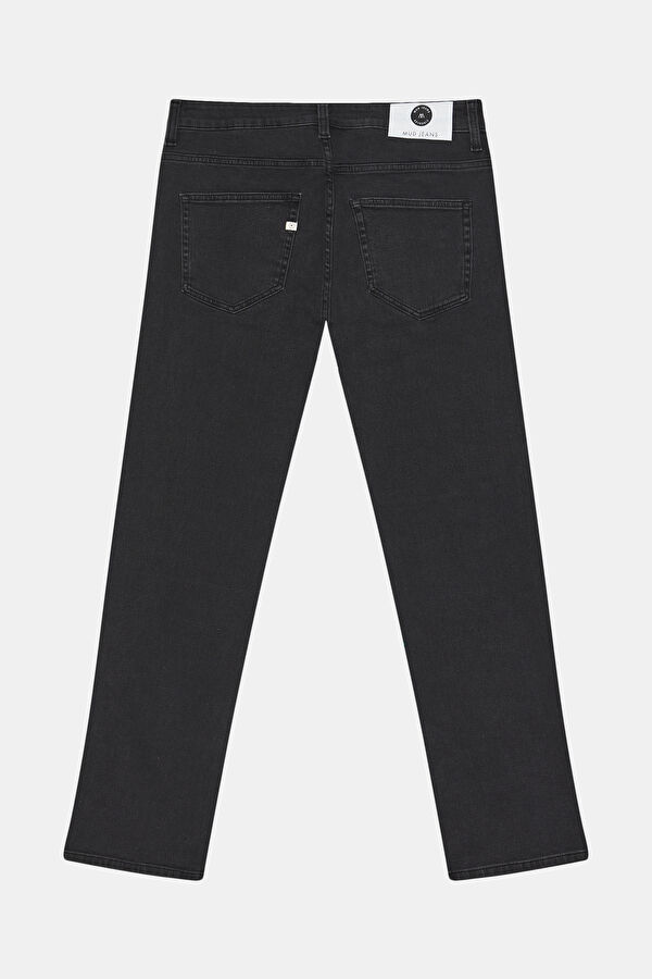 Siyah Boru Paça Koton Jean Pantolon 2