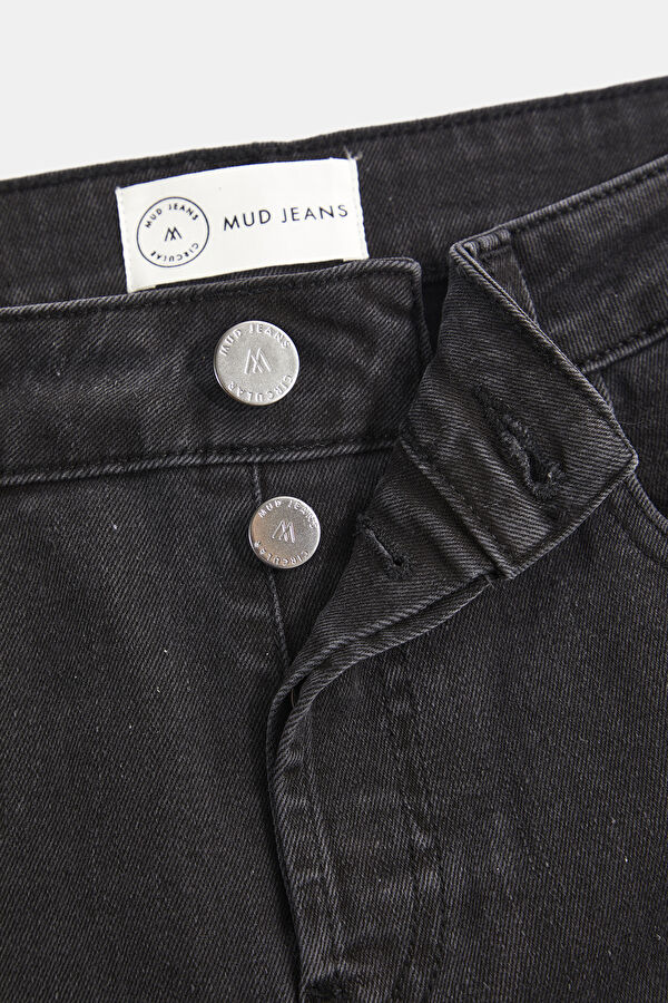 Siyah Boru Paça Koton Jean Pantolon 3