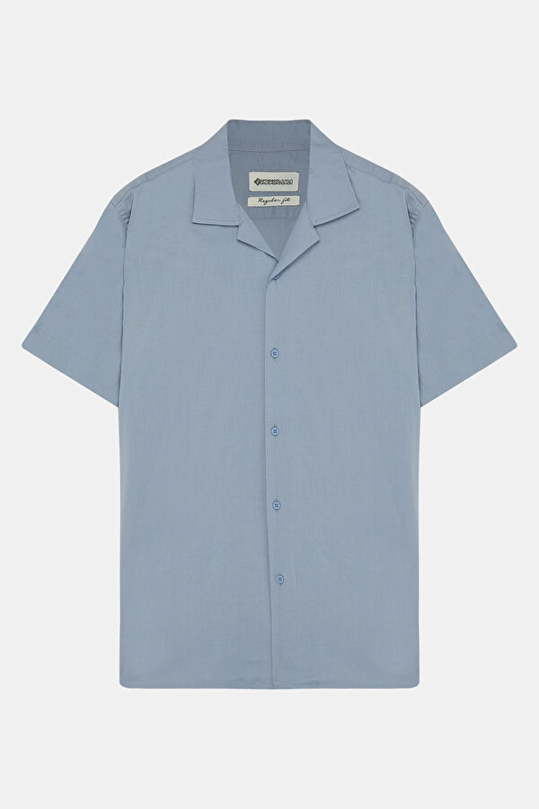 Blue Resort Collar Shirt