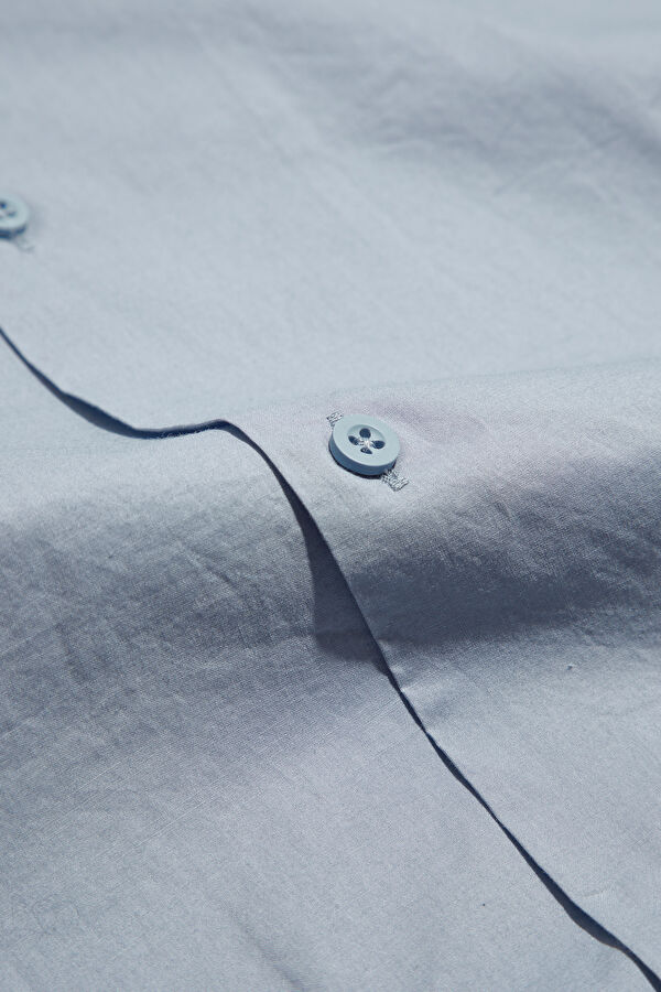 Blue Resort Collar Shirt 4