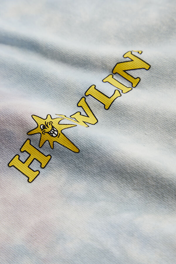 Çok Renkli Bisiklet Yaka Desenli Erkek T-Shirt 5