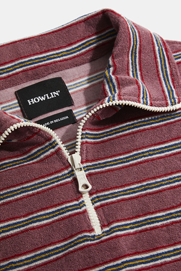 Mor Relax Kalıp V Yaka Erkek Sweatshirt 3