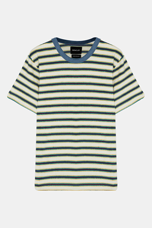 Blue Diagonal Striped Tshirt