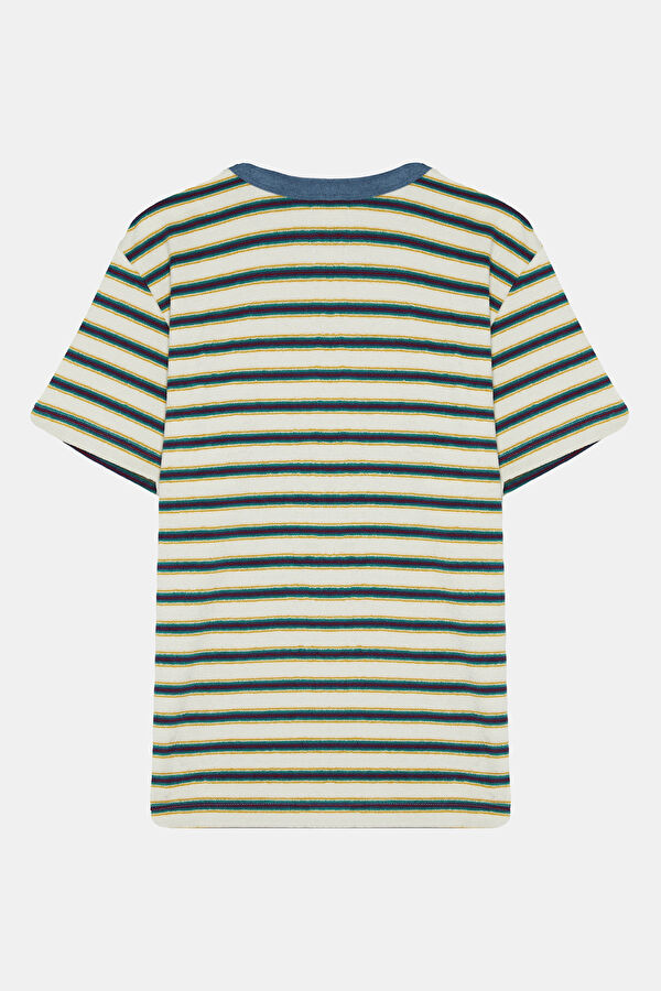 Blue Diagonal Striped Tshirt 2