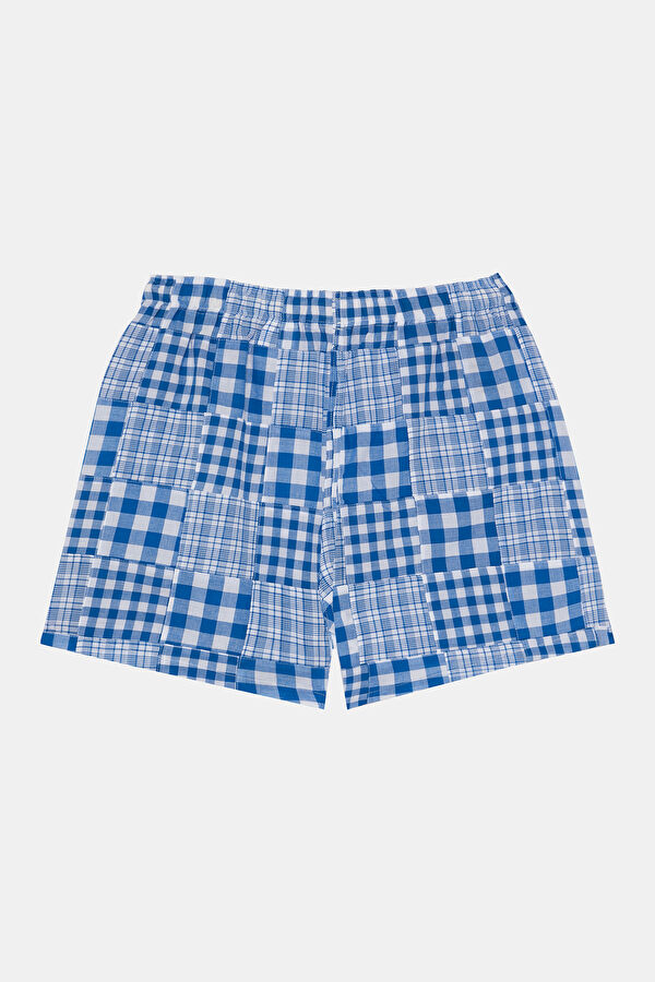 Blue Patterned Men's Shorts 5