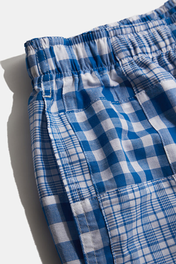 Blue Patterned Men's Shorts 7