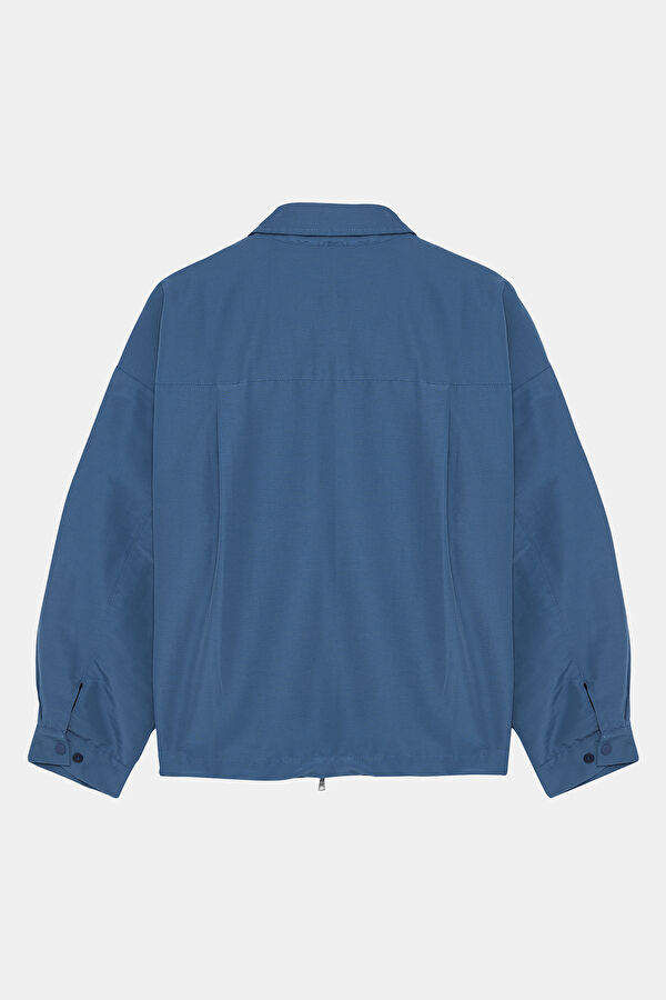 Blue Zip Fastening Jacket 2