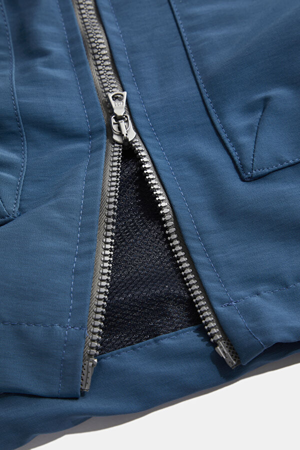 Blue Zip Fastening Jacket 4