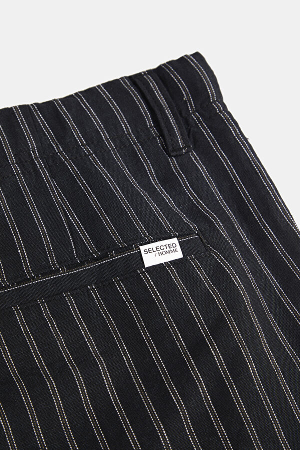 Black Linen Men's Shorts 5