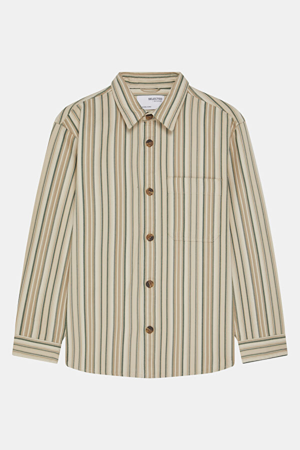 Cream Floral Pattern Retro Men's Shirt