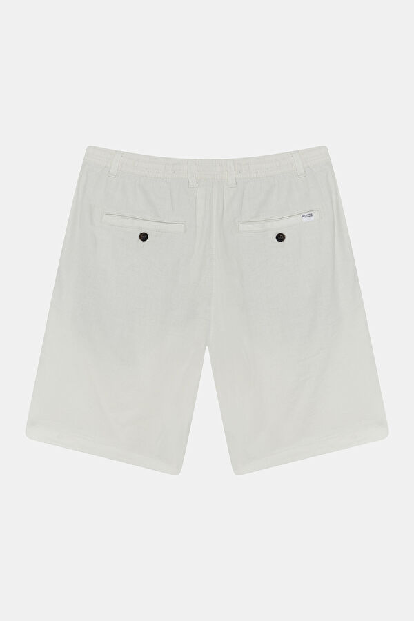 White Linen Men's Shorts 2