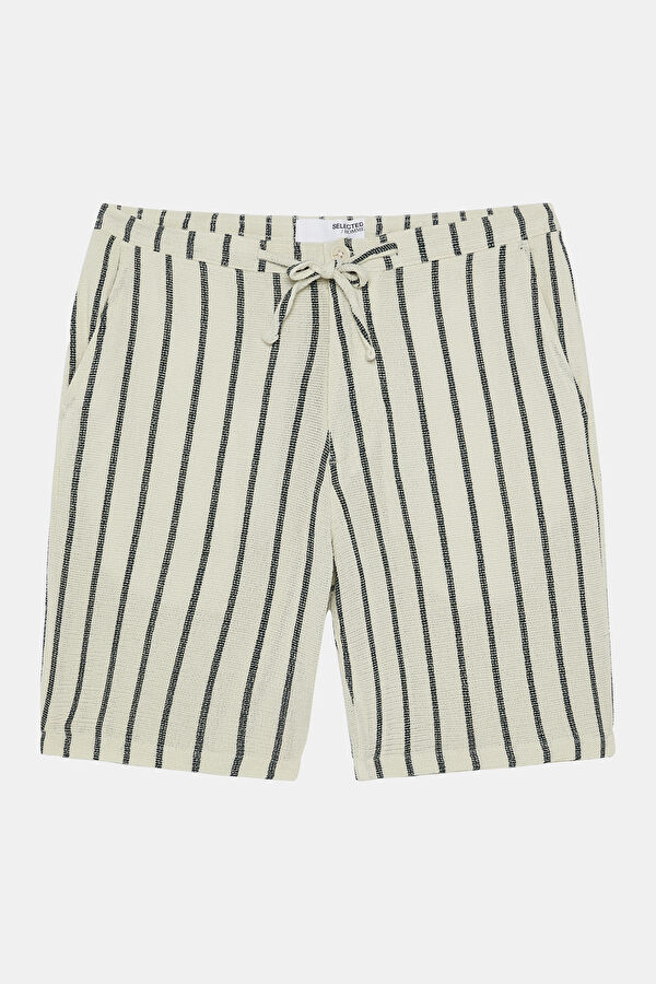 Cream Linen Shorts 3
