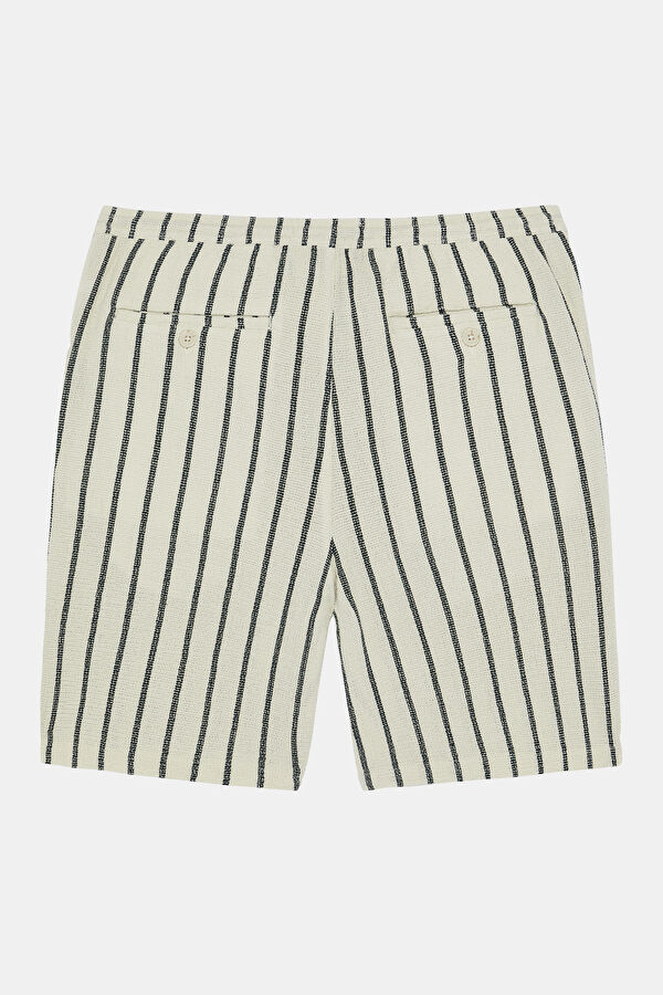Cream Linen Shorts 4