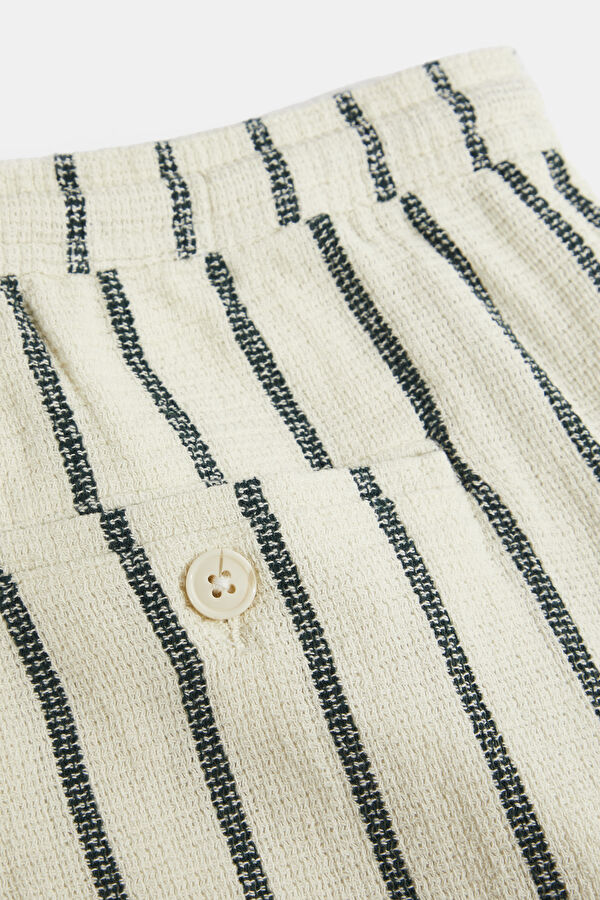 Cream Linen Shorts 6