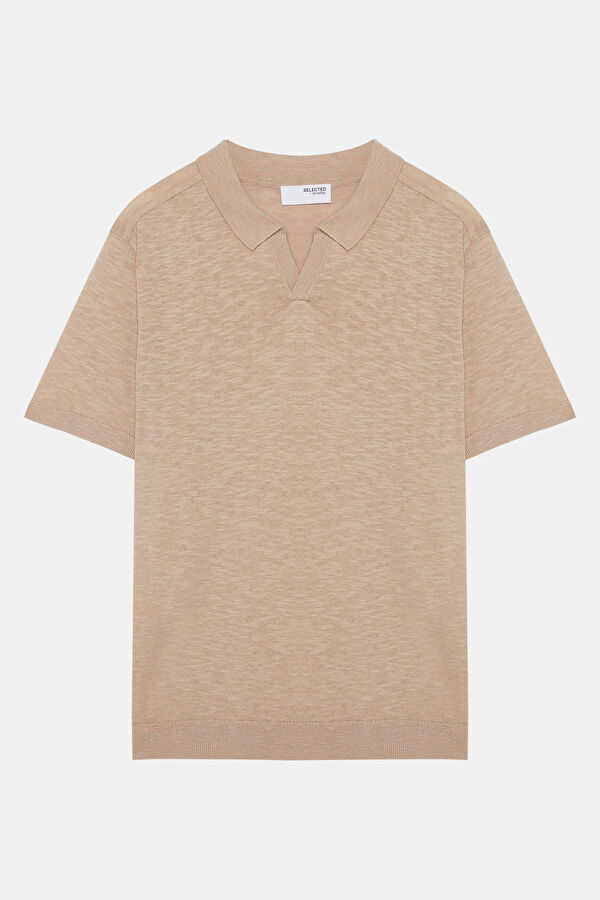 Polo Yaka Açık Pembe Erkek T-Shirt