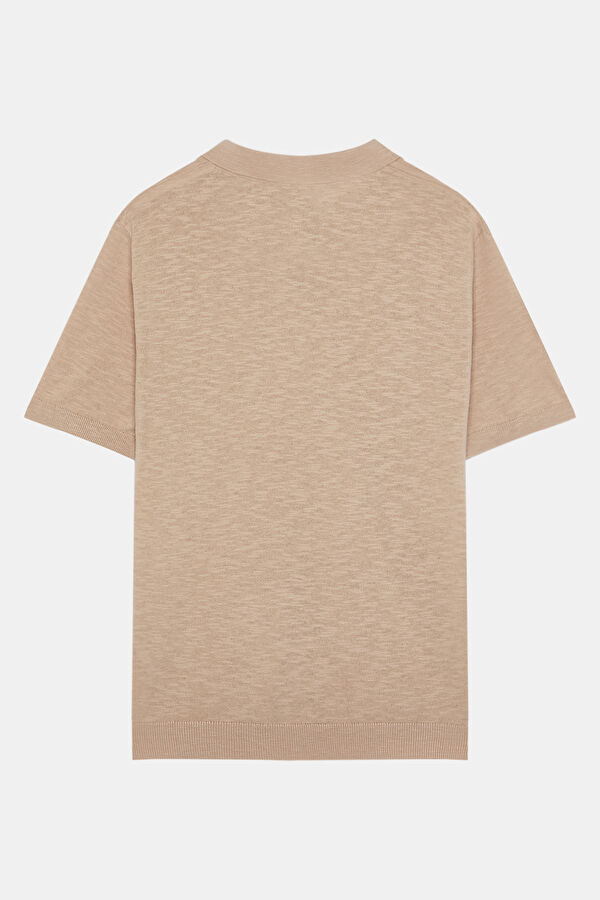 Polo Yaka Açık Pembe Erkek T-Shirt 2