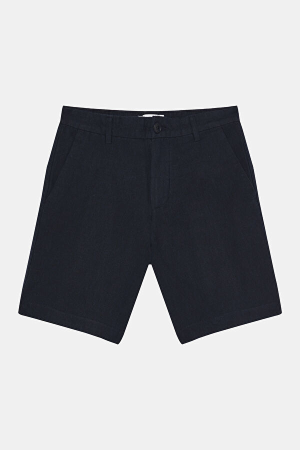 Navy Blue Linen Men's Shorts