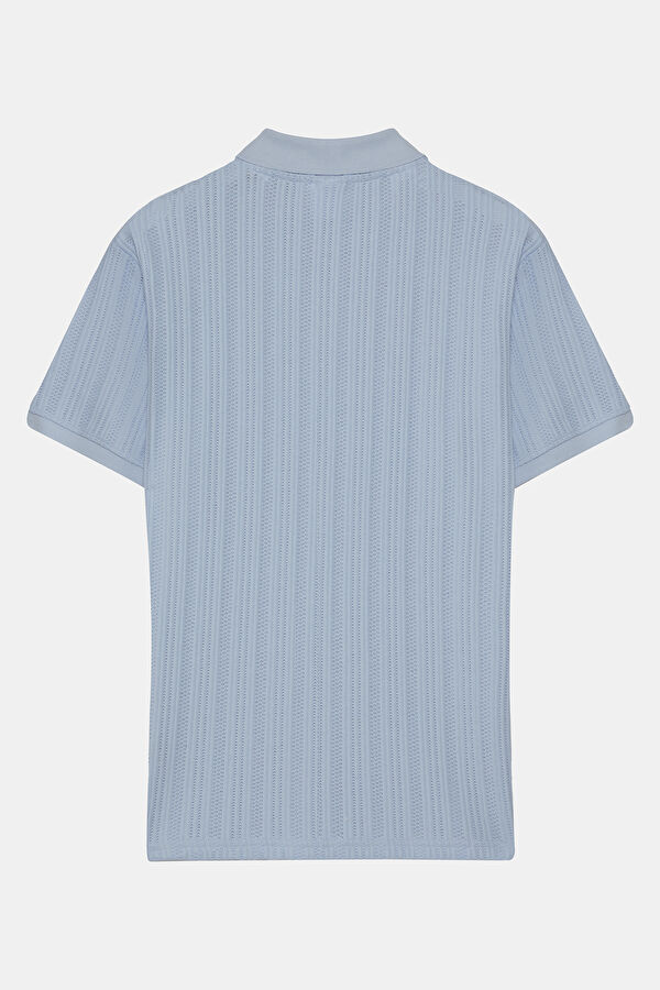 Açık Mavi Polo Yaka T-Shirt 2