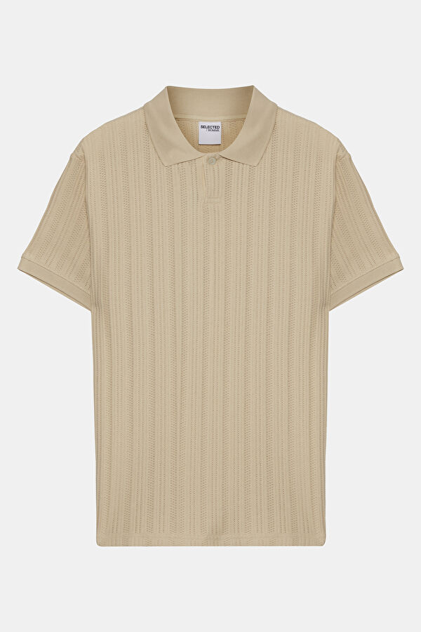 Krem Polo Yaka T-Shirt