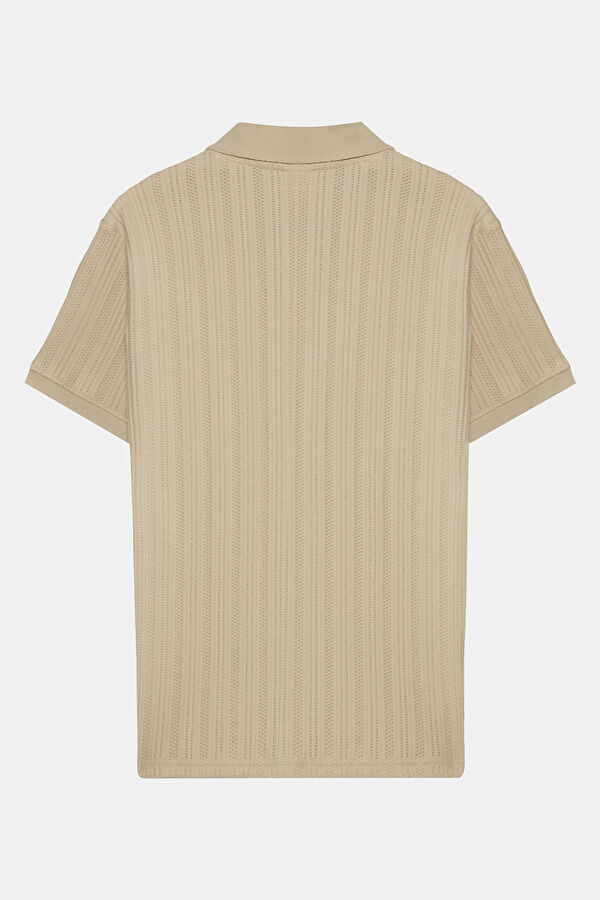 Krem Polo Yaka T-Shirt 2