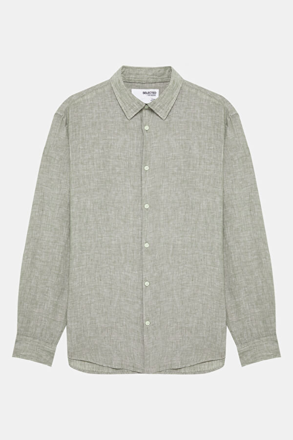 Light Green Linen Men's Shirt