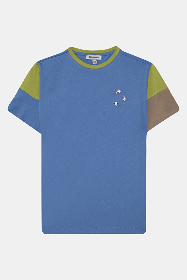 Çok Renkli Bisiklet Yaka T-Shirt 2