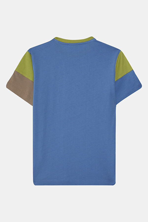 Çok Renkli Bisiklet Yaka T-Shirt 3