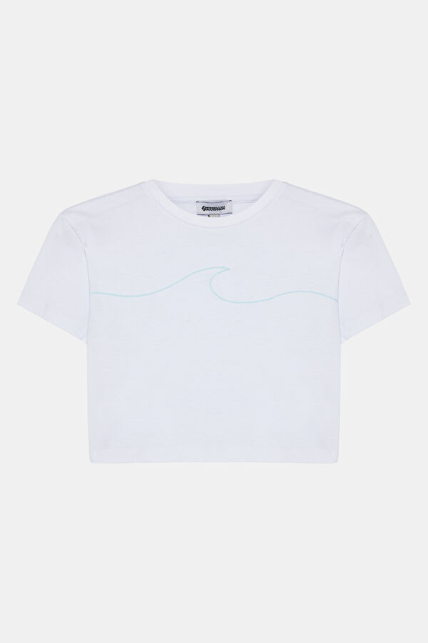 White Crew Neck Kids T-Shirt