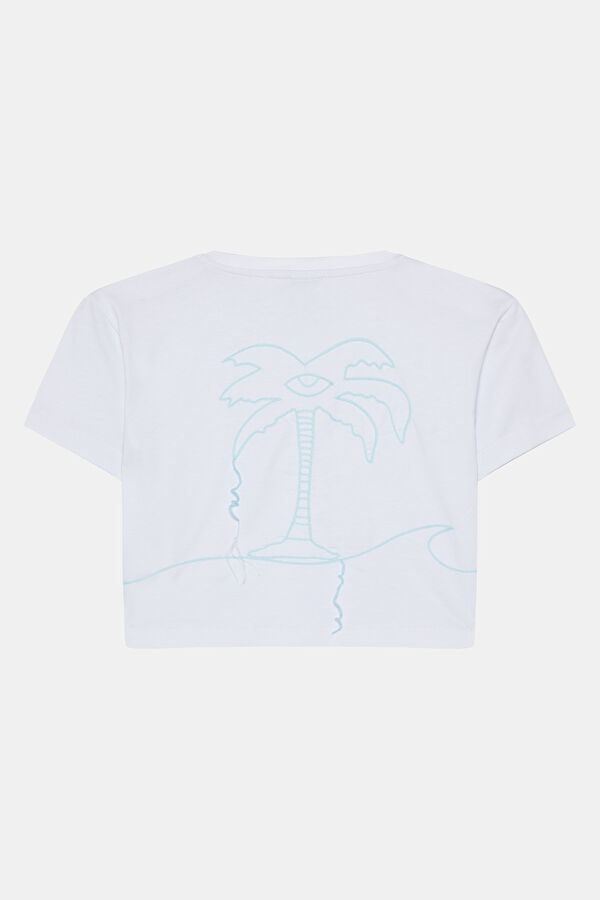 White Crew Neck Kids T-Shirt 2