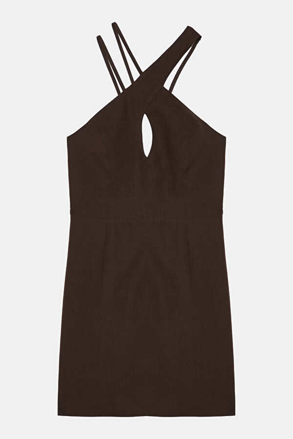 Brown Short Women's Dress