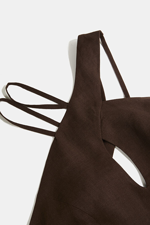 Brown Short Women's Dress 3
