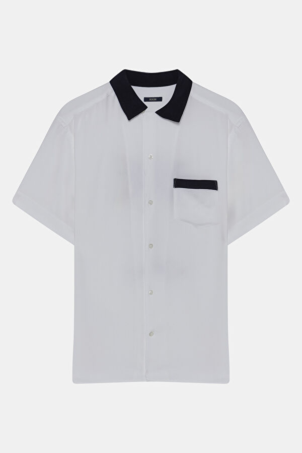 Relax Mold Cream Embroidered Shirt