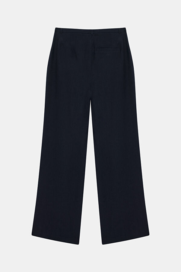 Navy Blue Wide Leg Women's Trousers