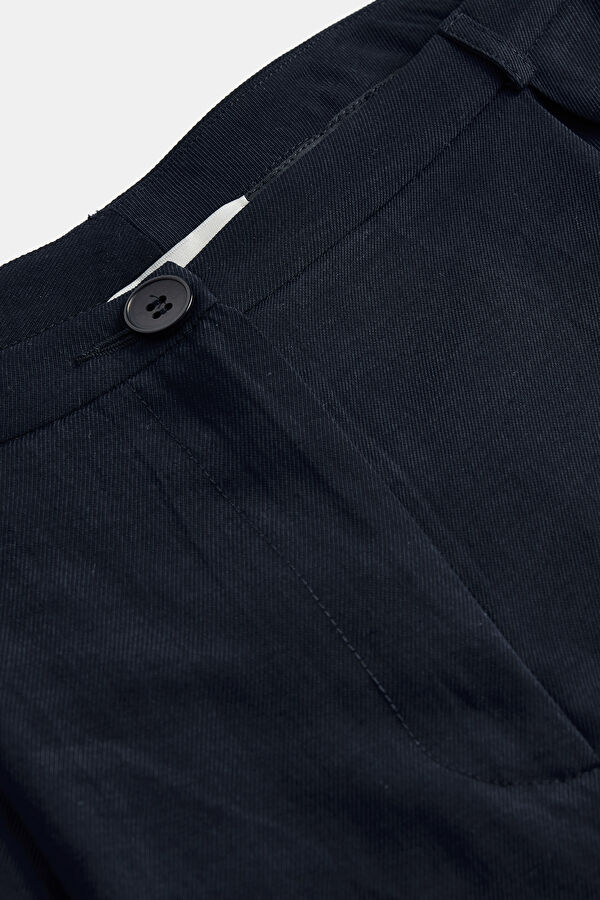 Navy Blue Wide Leg Women's Trousers 3