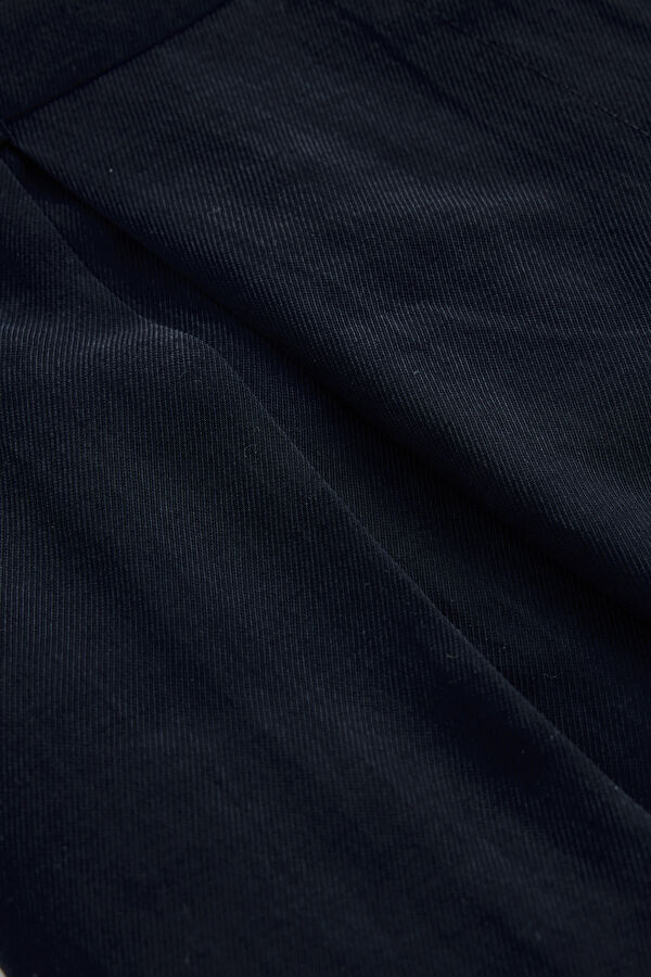 Navy Blue Wide Leg Women's Trousers 4