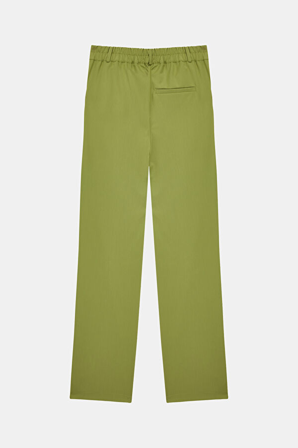 Green Wide Leg Women's Trousers 2