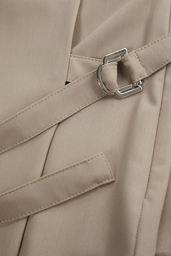 Mink-colored Women's Straight Leg Trousers 3