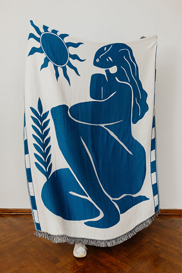Anatolian Woman Dokuma Battaniye - 140x180 cm 3