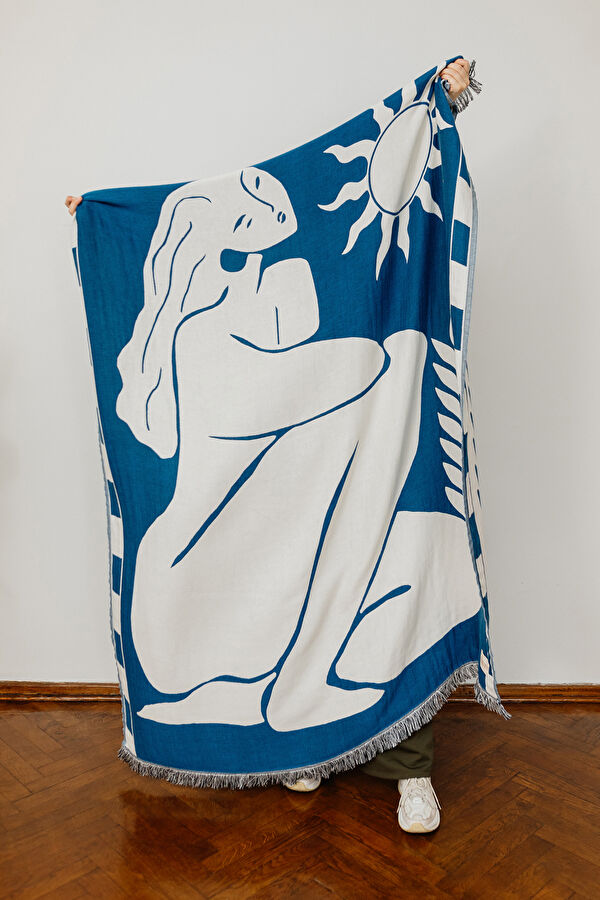 Anatolian Woman Dokuma Battaniye - 140x180 cm 4