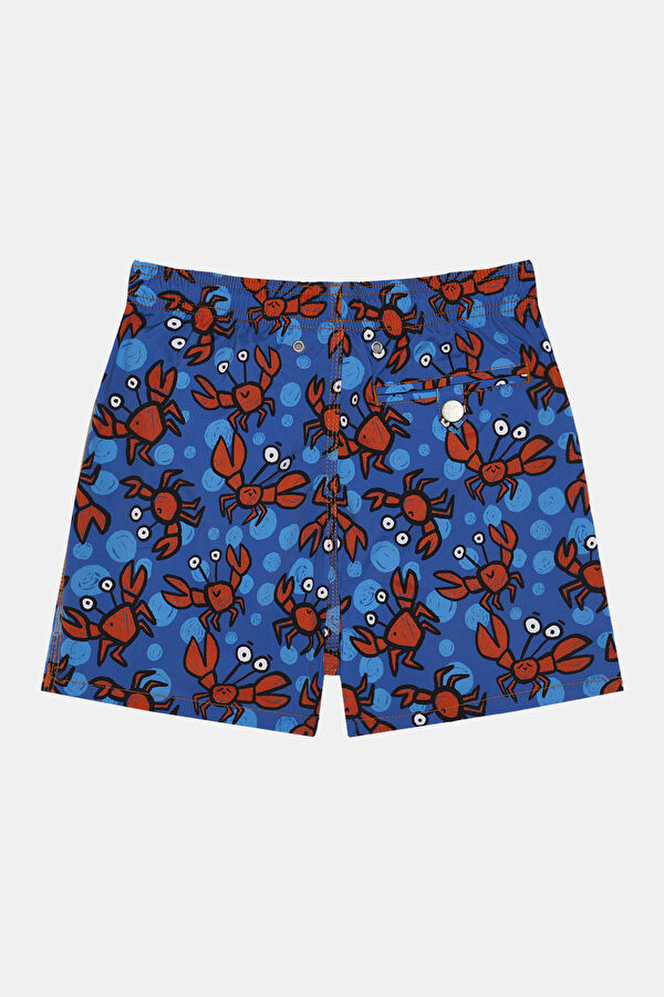 Blue Patterned Kids Swimsuit 2